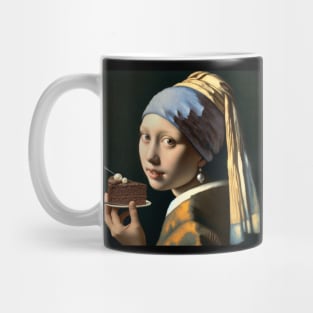 Vermeer's Pearl Earrings & Chocolate Cake Day Mug